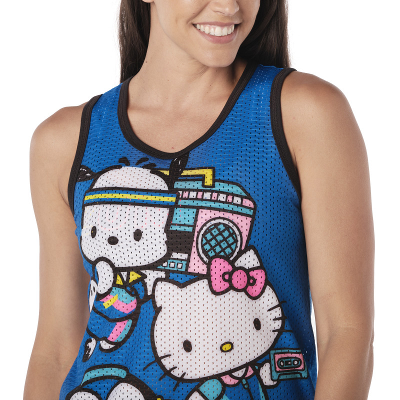 Atlanta Braves Hello Kitty Combo Hollow Tanktop And Leggings For Women